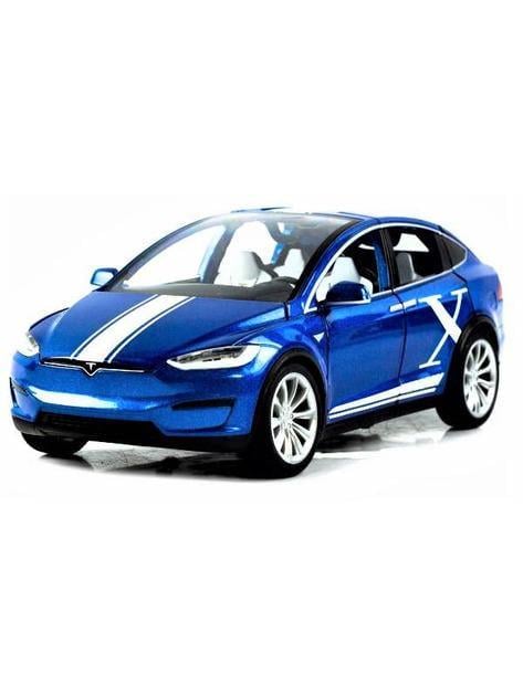 Игрушечная машинка Tesla Model 1:24 металлическая Синий (2403C blue)