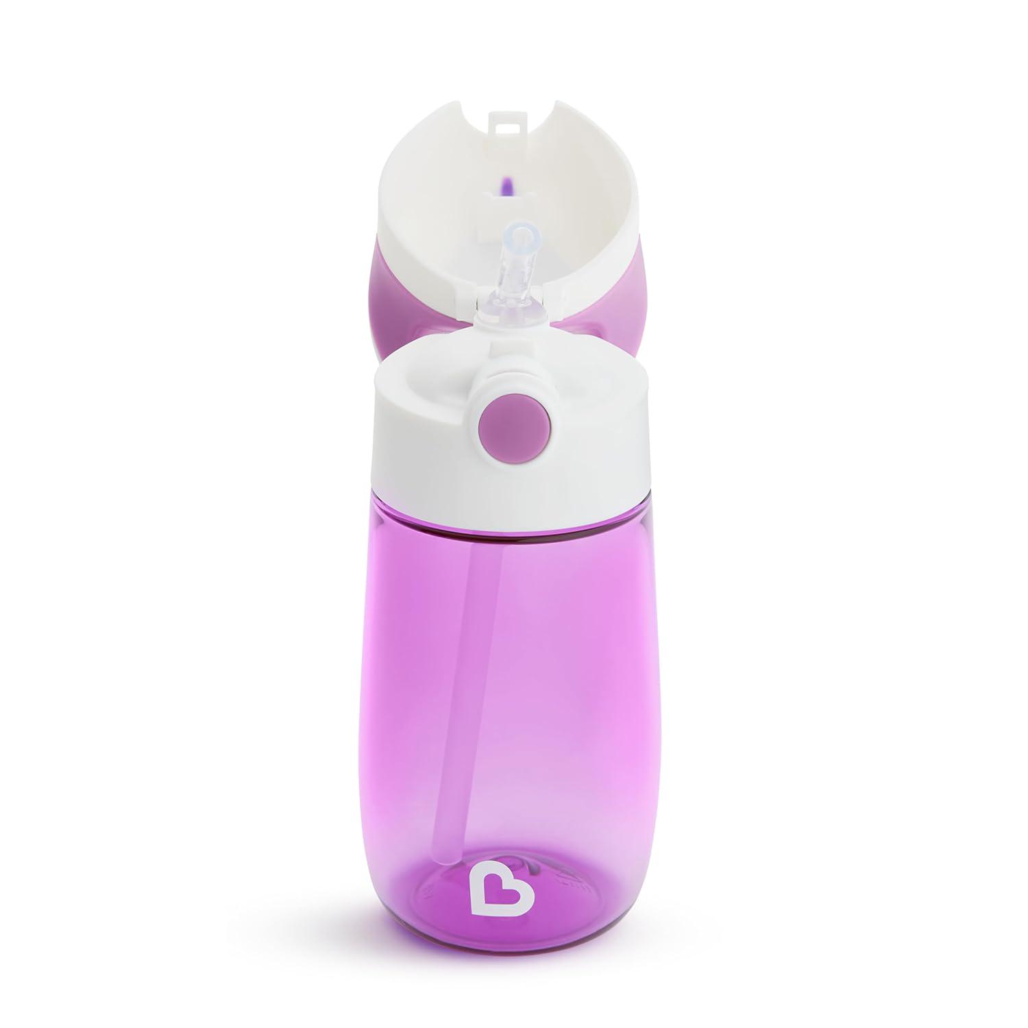 Пляшка для води Munchkin Flip & Go 340 мл Фіолетовий (00483) - фото 3 Пляшка для води Munchkin Flip & Go 340 мл Фіолетовий (00483) - фото 3