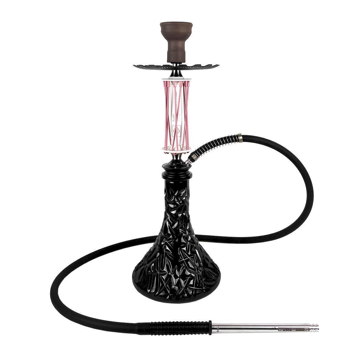 Кальян Hookah Trumpet Rider W 40 Pink White колба Crystal Black