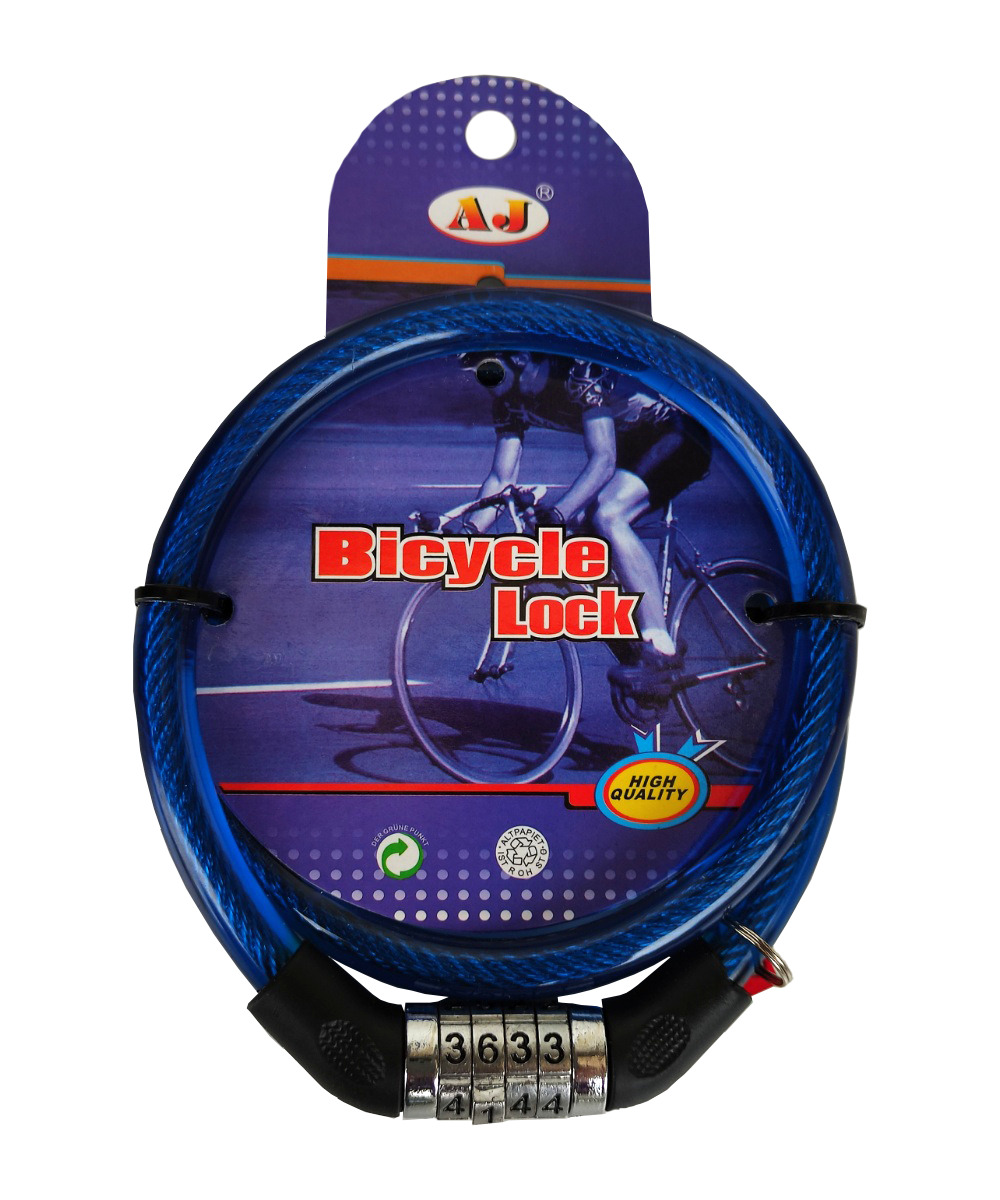 Замок велосипедный кодовый 8х600 мм (2864)
