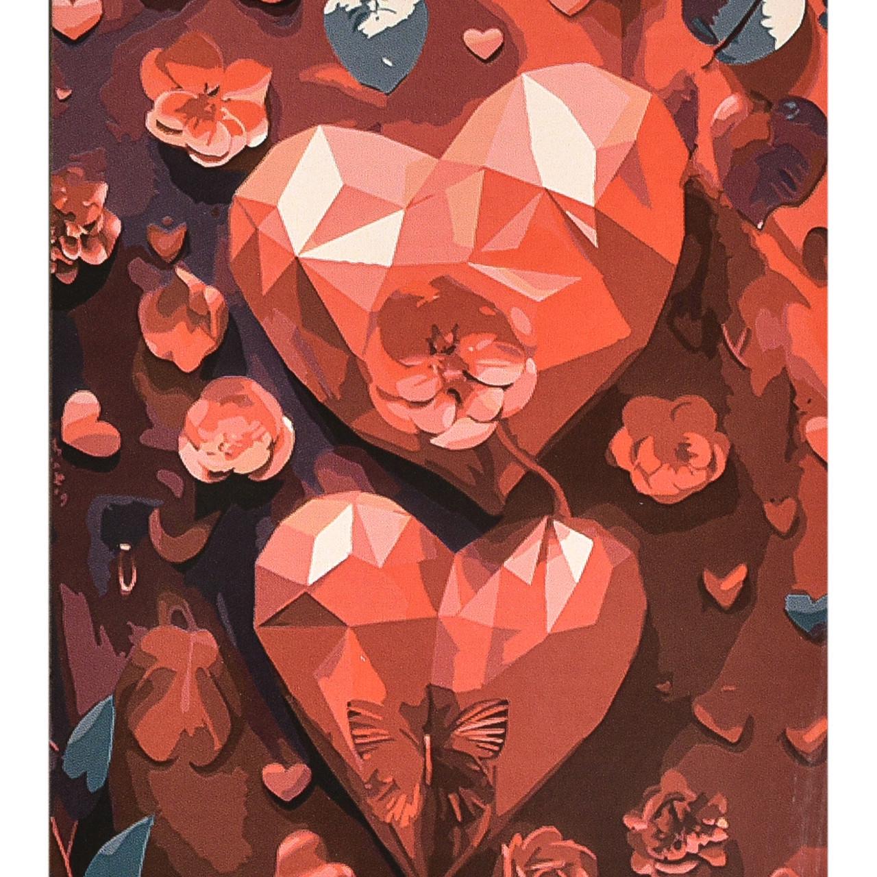 Картина за номерами Strateg Преміум Абстракція любові і кольору з лаком та рівнем 40х50 см (VA-4635)