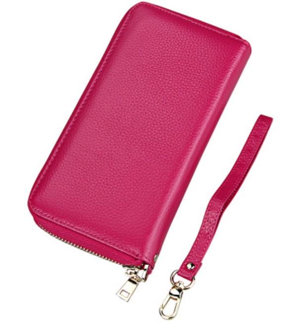 Кошелек женский Sunroz Ladies Clutch кожа Розовый