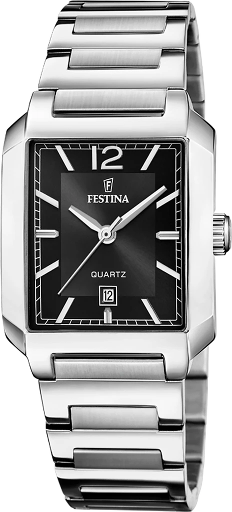 Наручные часы женские Festina F20679/4 On The Square со стальным корпусом WR 50 м и черным циферблатом
