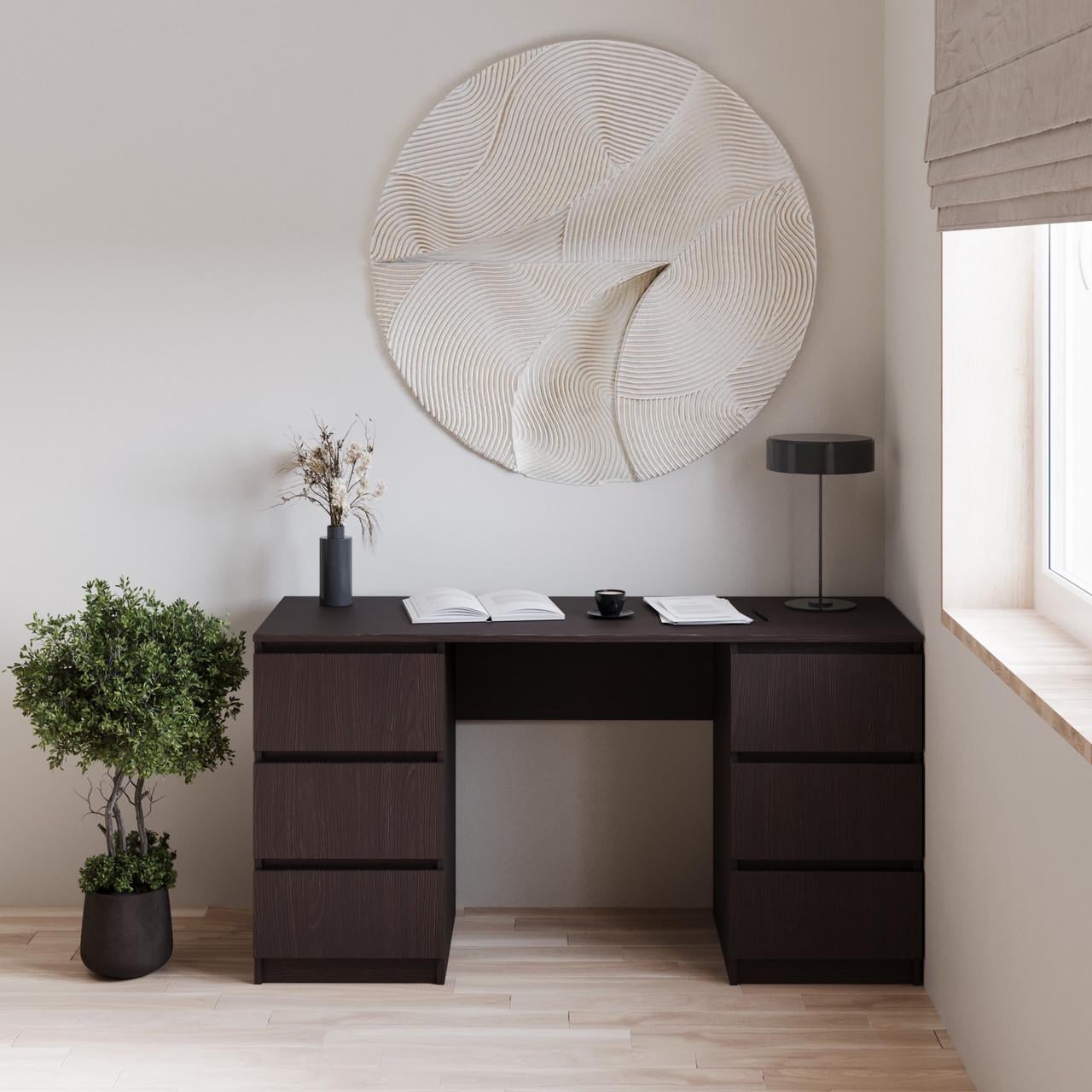 Стол письменный на 6 ящиков Line SL-3 1400х600х750 мм Венге Магия