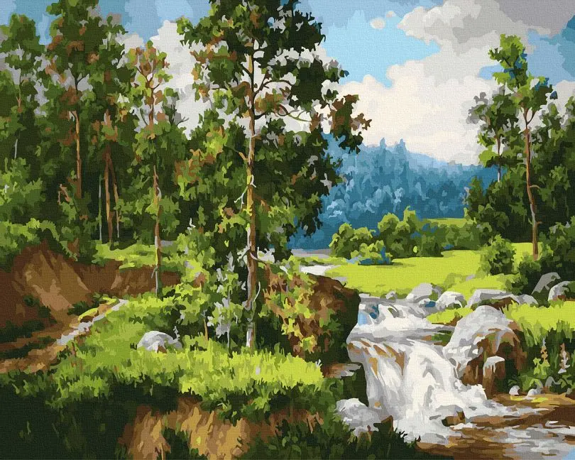 Картина по номерам Brushme Лесной пейзаж 40x50 см (BRM24784)