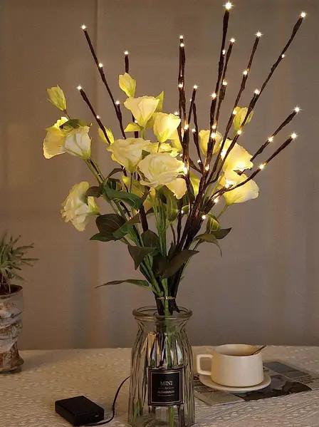 Светильник декоративный UKC Ветки ивы 20 светодиодов 1 шт. Теплый белый (2566208650) - фото 5