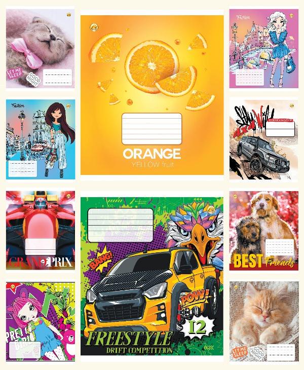 Зошити учнівські у лінійку Люкс 12131 12 арк. 25 шт. в уп. (MTT-164565)