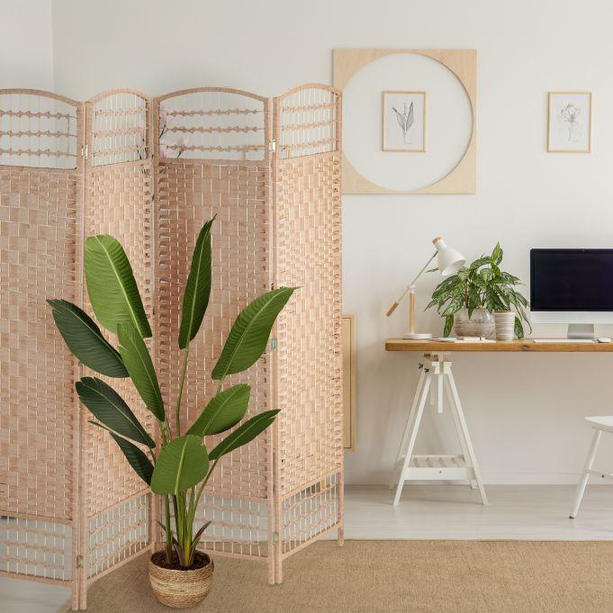 Стена складная из 4 частей в плетеном стиле декоративная для зонирования - фото 5 Стена складная из 4 частей в плетеном стиле декоративная для зонирования - фото 5