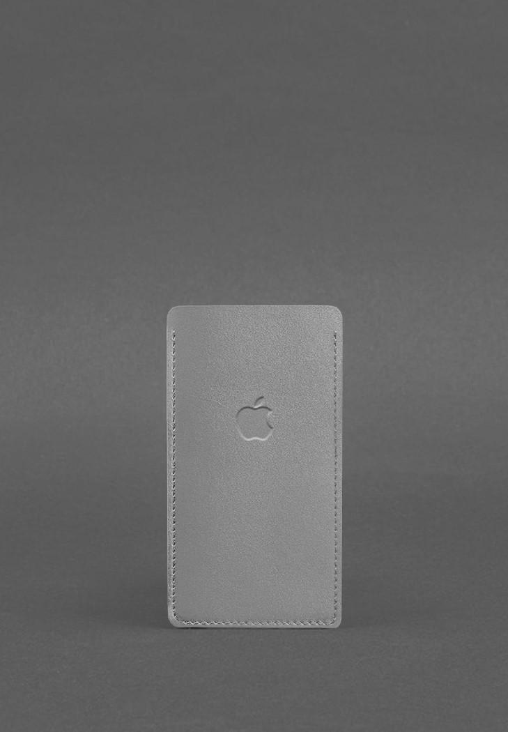 Кожаный чехол для iPhone 13 Серый (A-027659) Кожаный чехол для iPhone 13 Серый (A-027659)