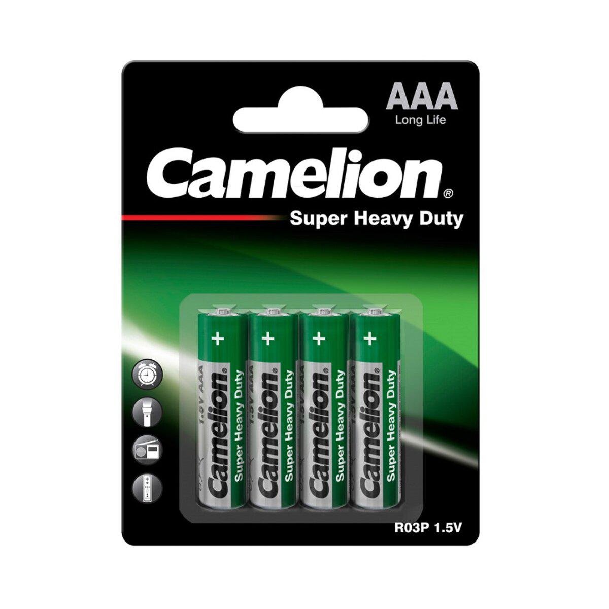Батарейка Camelion Super Heavy Duty AAA/R03 BP4 4 шт. Green (C-10000403)