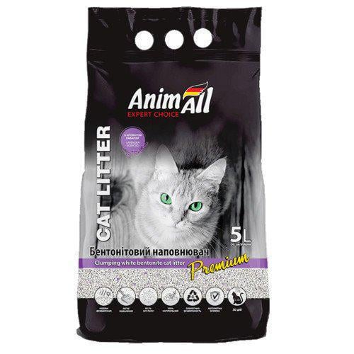 Наповнювач бентонітовий AnimAll Premium Lavender з з ароматомом лаванди 5 л