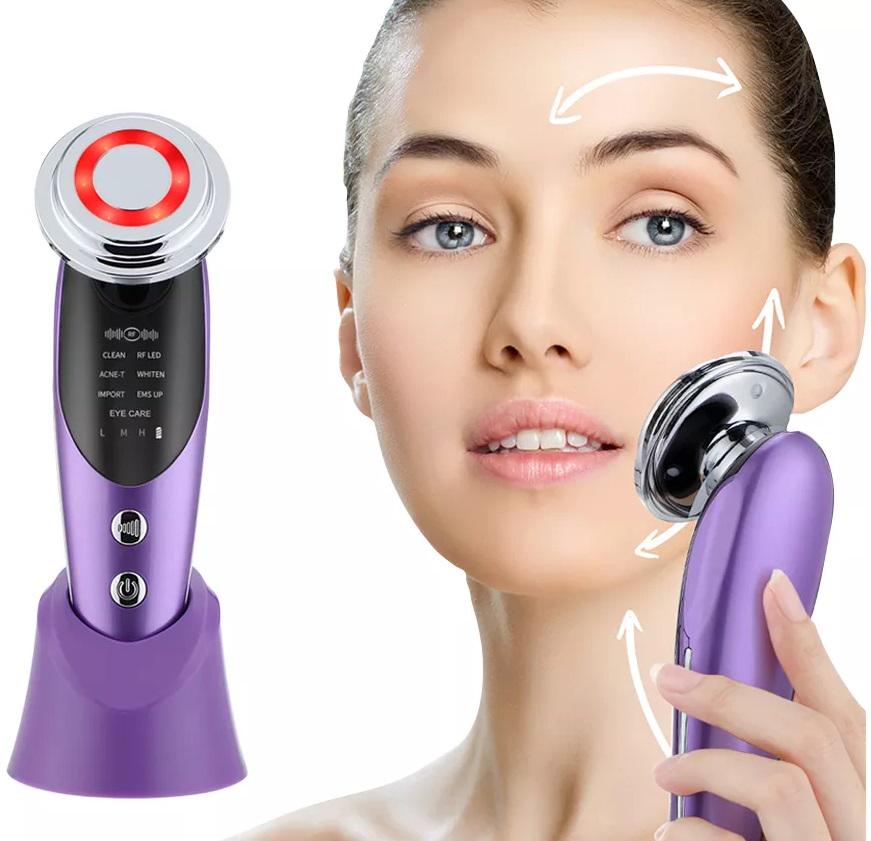 Масажер мікроліфтинговий обличчя Bigsmile M 8807 7в1 Фіолетовий - фото 7
