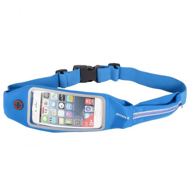 Сумка на пояс Romix 5.5 с карманом Синий (RH16-5.5BL)