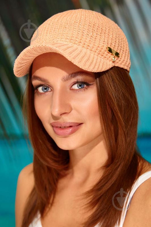 В'язана бейсболка «Lurex» (4952) Braxton персиковий