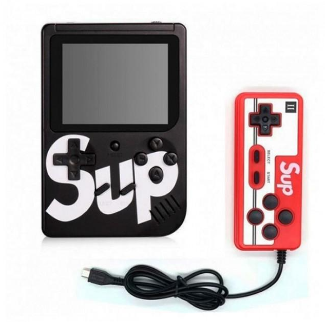 Ігрова консоль портативна Game Sup 8283 ретро з джойстиком 400 ігор Чорний (0eefd913)