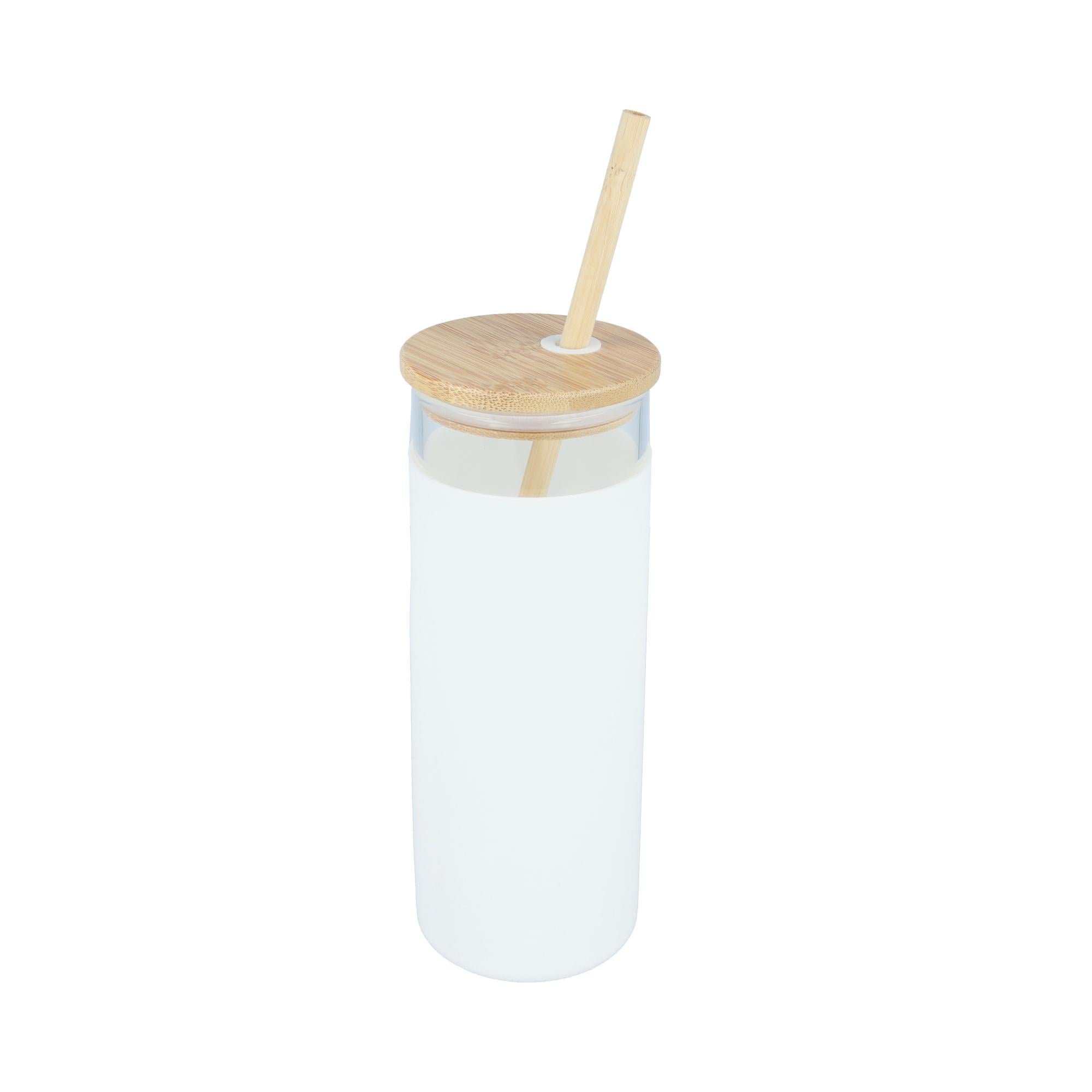 Стакан с бамбуковой трубочкой Tumbler 550 мл White (10771510)