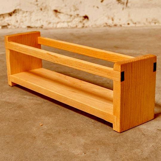 Полиця для ванної настільна з дерева Джарлінг 36 Каррі (ВНО-360203)