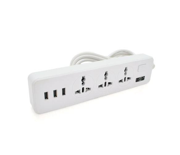 Удлинитель VOLTRONIC ТВ-Т13 White 3 розетки 2,5kW 3хUSB 3,1A 2 м (ТВ-Т13-White)