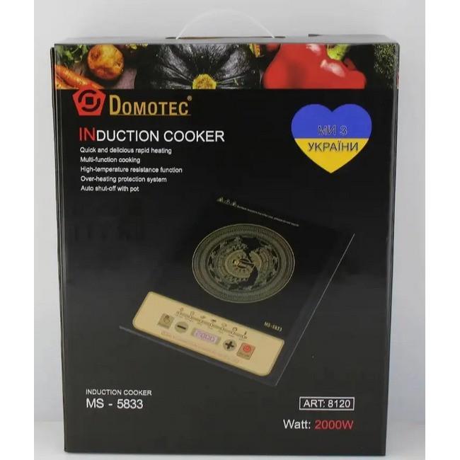 Индукционная плита настольная Domotec MS-5833 2000W Black (019808) - фото 3