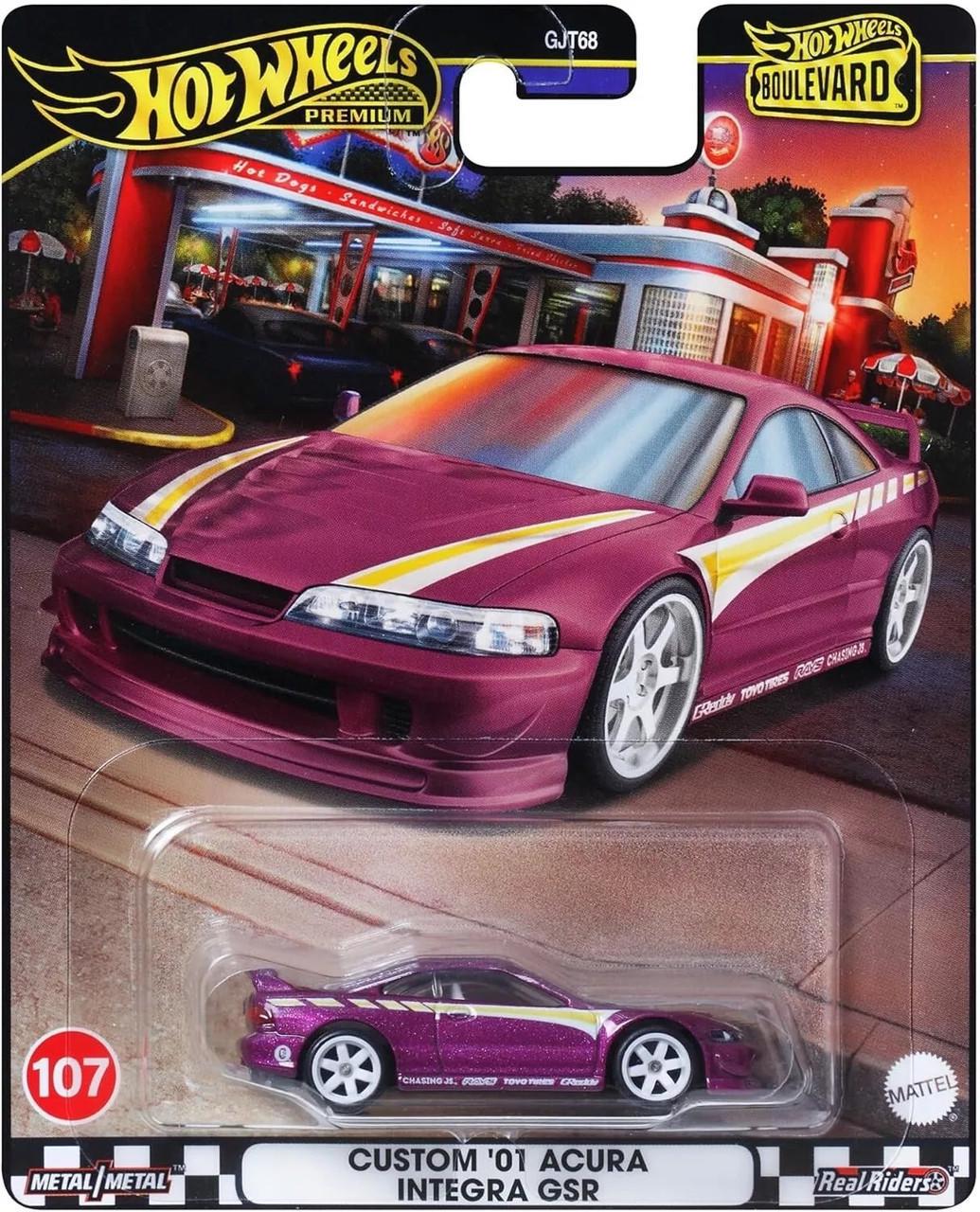 Игрушечная машинка Hot Wheels Premium Custom 01 Acura Integra GSR 2024 Boulevard №107 (HRT77)