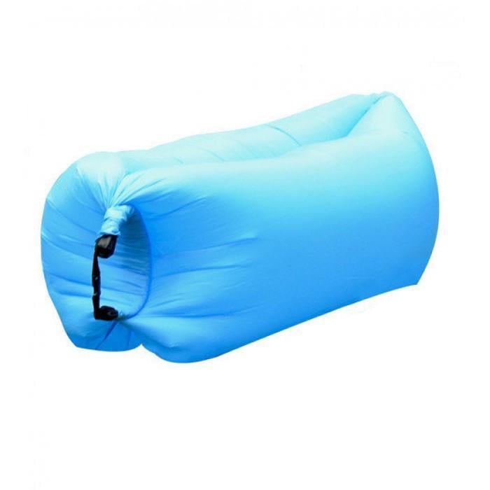 Надувной диван Lamzac двухслойный 200х60 см Голубой (46075)