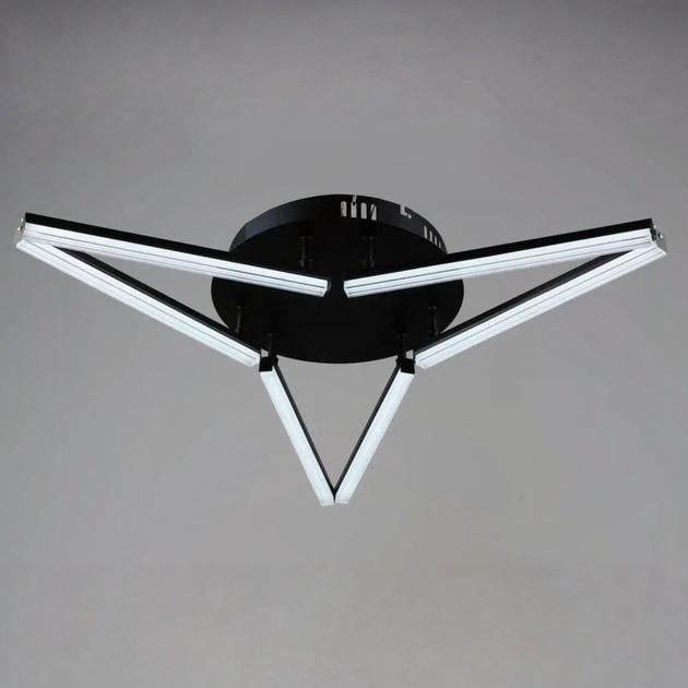 LED-люстра потолочная Valeso с металлической круглой крепью 3000/6500K IP20 B YH1324/6 BK 3 36W Черный (28687531)