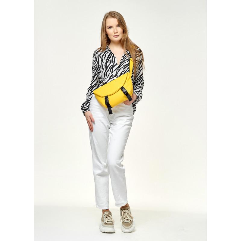 Сумка бананка Sambag Tirso Zard 33x22x7 см жіноча поясна Жовтий - фото 4