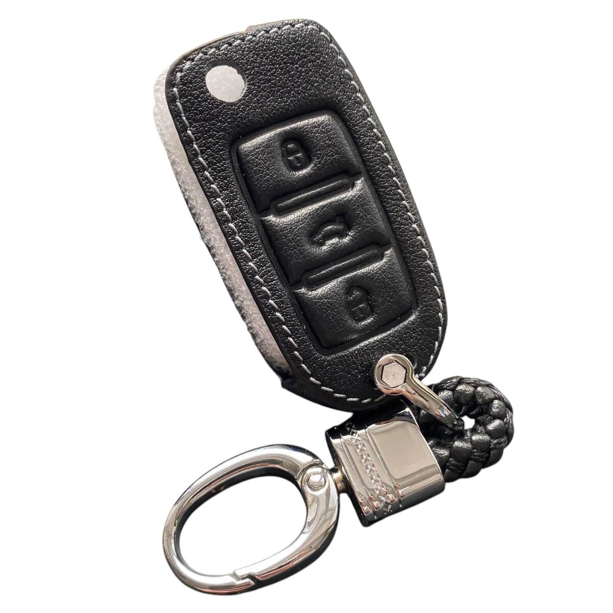 Чехол кожаный для ключа Skoda/Volkswagen/Seat (vw1le)