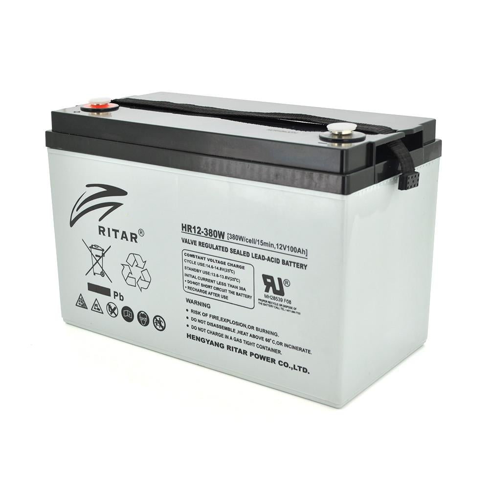 Батарея акумуляторна AGM RITAR HR12380W Gray Case 12V 100.0Ah