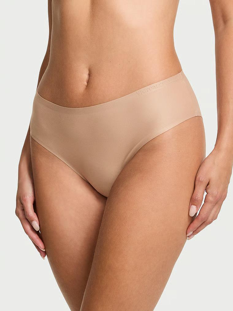 Трусики бесшовные Victoria's Secret Body by Victoria Flex Mid-Rise Bikini Panty M Бежевый (27116950)