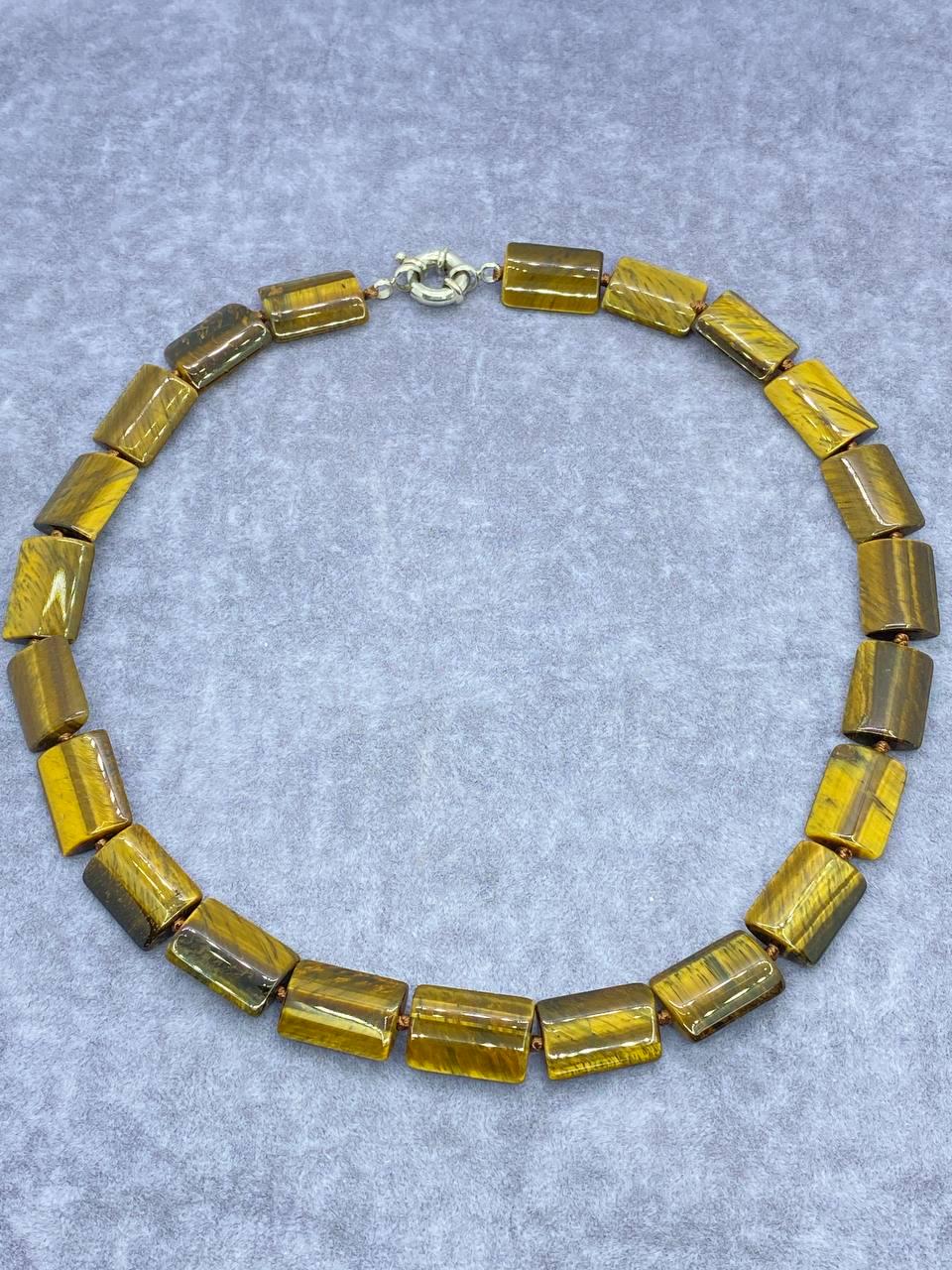 Бусы тигровый глаз 44 см Разноцветный (1279)