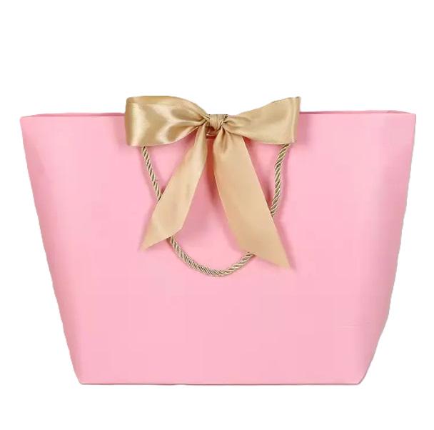 Подарочный пакет Stenson R33244-L Chic bow 30х41,5х12 см Pink