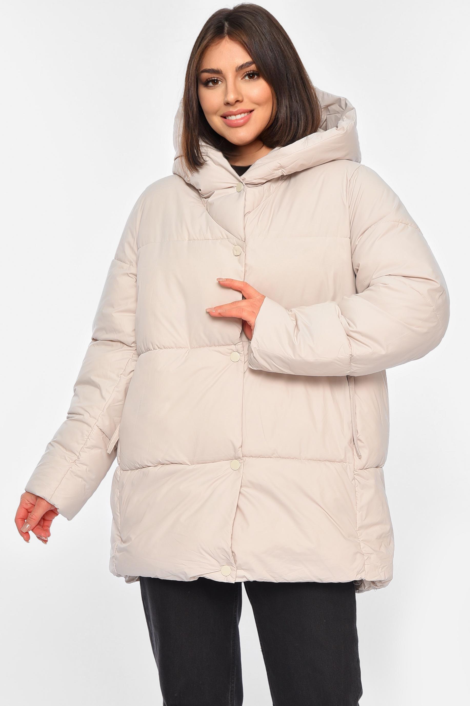 Куртка женская еврозима 2XL Светло-бежевый (195414)