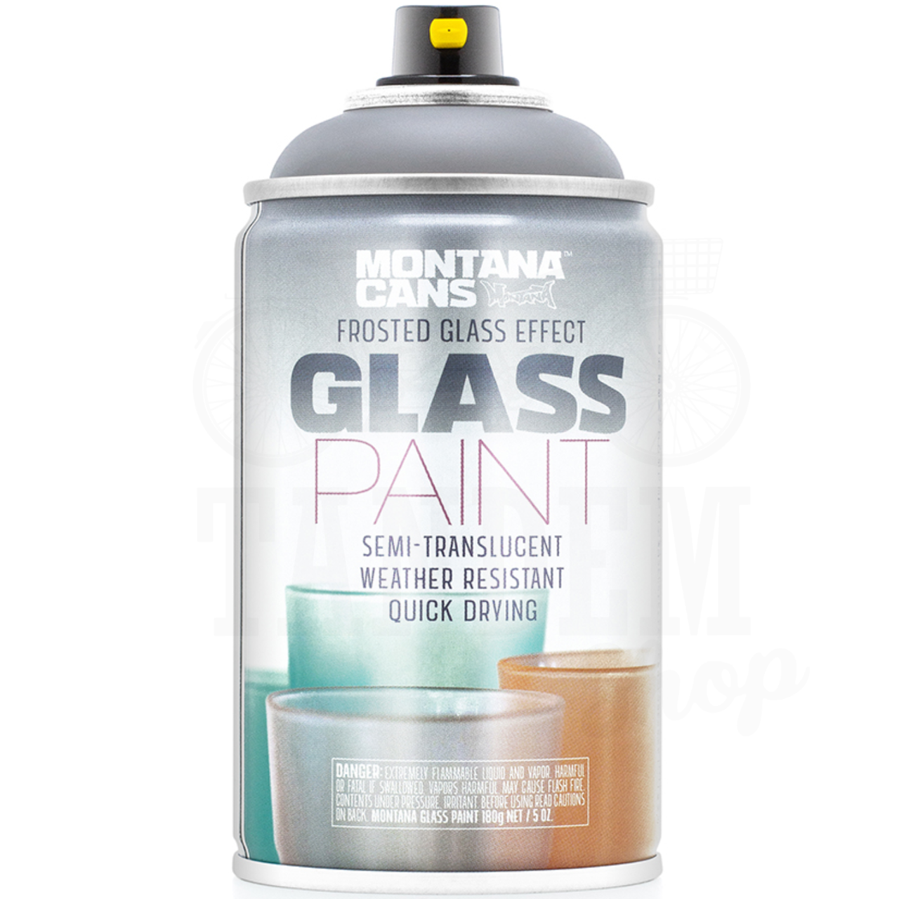 Краска c эффектом матового стекла Montana Glass Paint 250 мл аэрозоль GP9000 Frosted Matt Black
