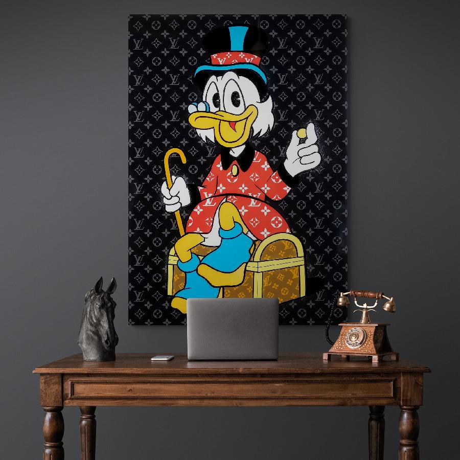 Картина на холсте HolstPrint Скрудж Макдак LV 50х100 см