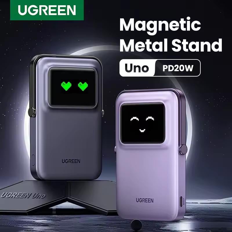 Повербанк беспроводной Ugreen PB572 Qi2 Magnetic Magsafe 10000 mah 20W для iPhone Серый (28780601) - фото 2