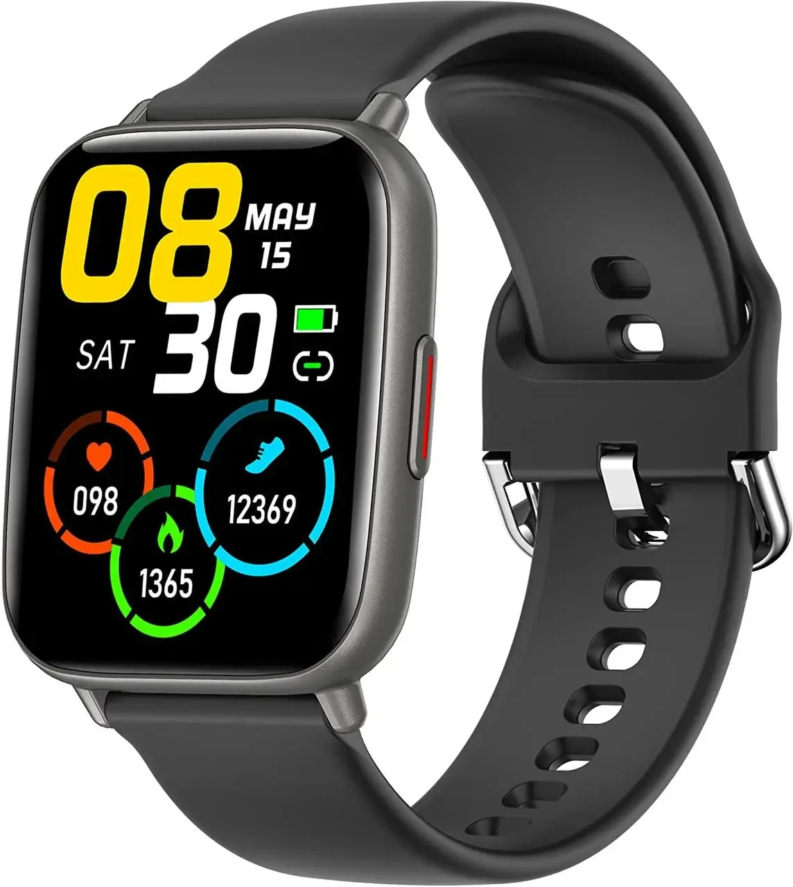 Смарт-годинник чоловічий Smart watch IP68 спортивний Чорний (35236280)