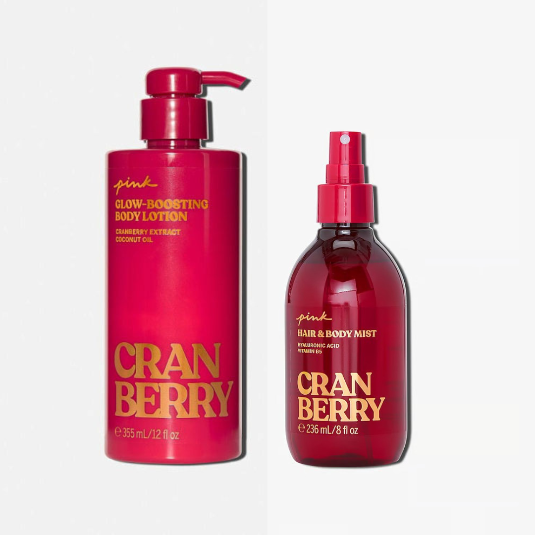 Набор косметический Victoria's Secret PINK Cranberry спрей 236 мл/лосьон 355 мл (2167191264)