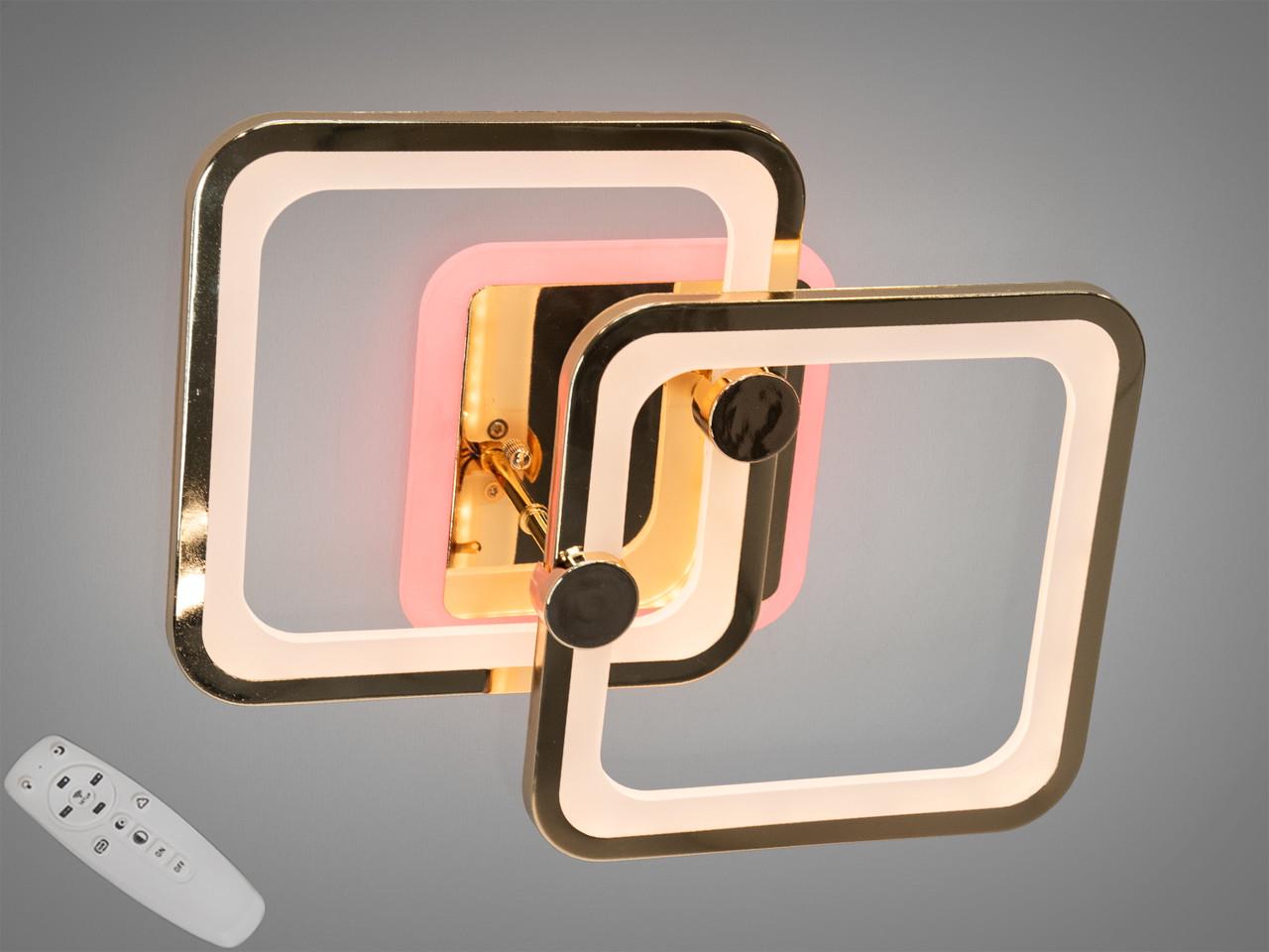 Люстра смарт світлодіодна на кухню 8208-2G-LS 50W на 8 м2 Золотий (2498055996) - фото 2 Люстра смарт світлодіодна на кухню 8208-2G-LS 50W на 8 м2 Золотий (2498055996) - фото 2