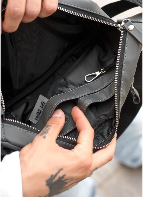 Сумка через плечо мужская Sambag экокожаная водостойкая Графитовый (2618898873) - фото 6