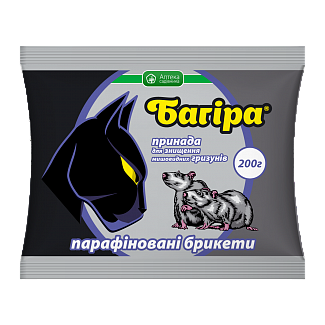 Родентицид Аптека садовода Багира парафиновые брикеты 200 г (1368)