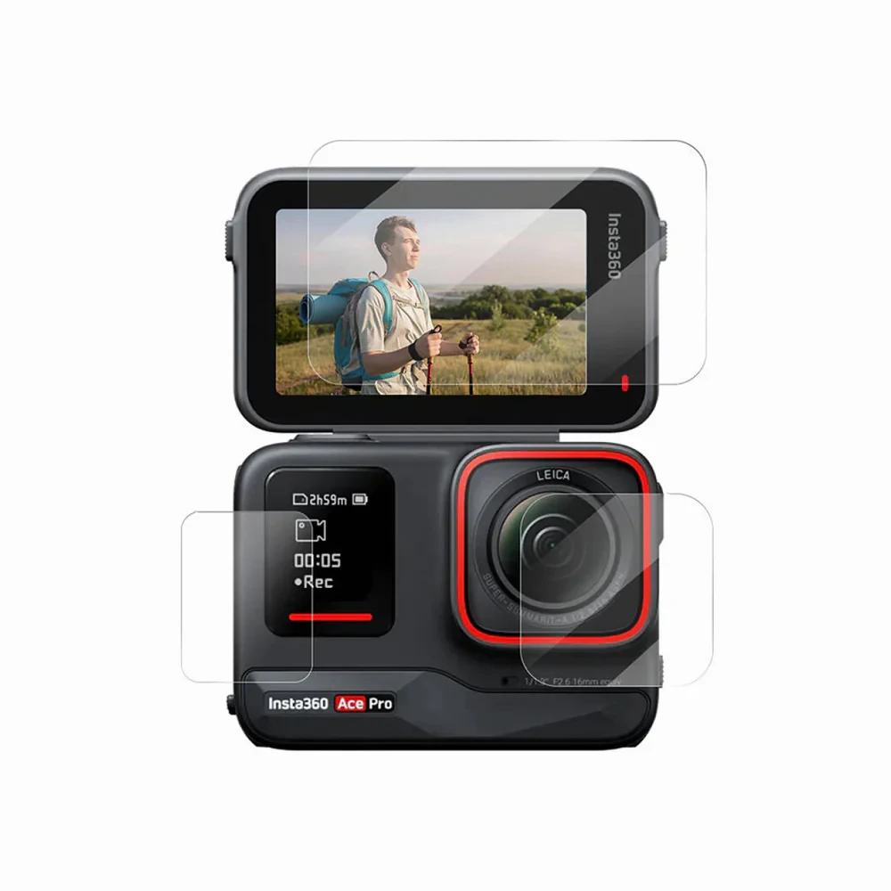 Комплект стекла защитное для Insta360 Ace Pro 2 Telesin S6-FLM-14-TIS