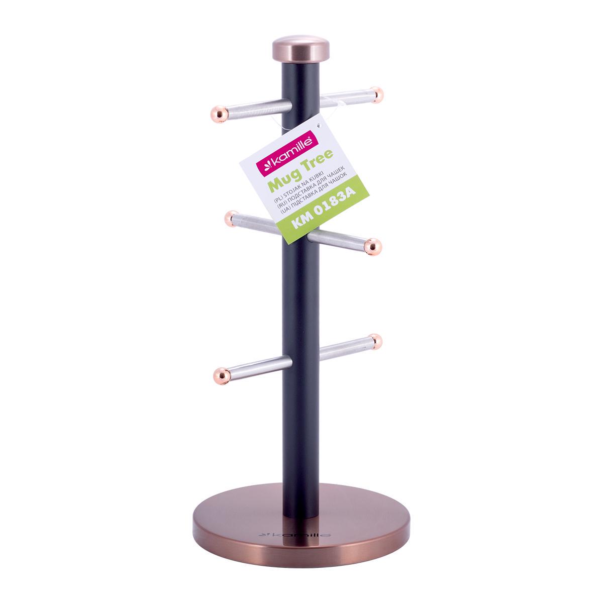 Стійка-підставка для чашок Kamille Vizo з нержавіючої сталі Мідний (0183A) - фото 3 Стійка-підставка для чашок Kamille Vizo з нержавіючої сталі Мідний (0183A) - фото 3