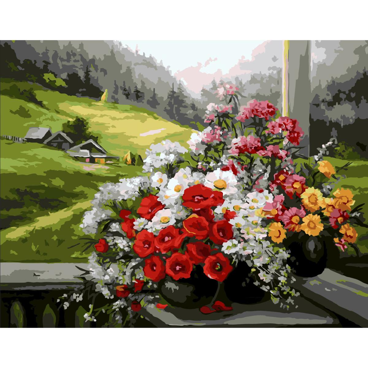 Картина по номерам Strateg Горный букет 40x50 см (SY6603)