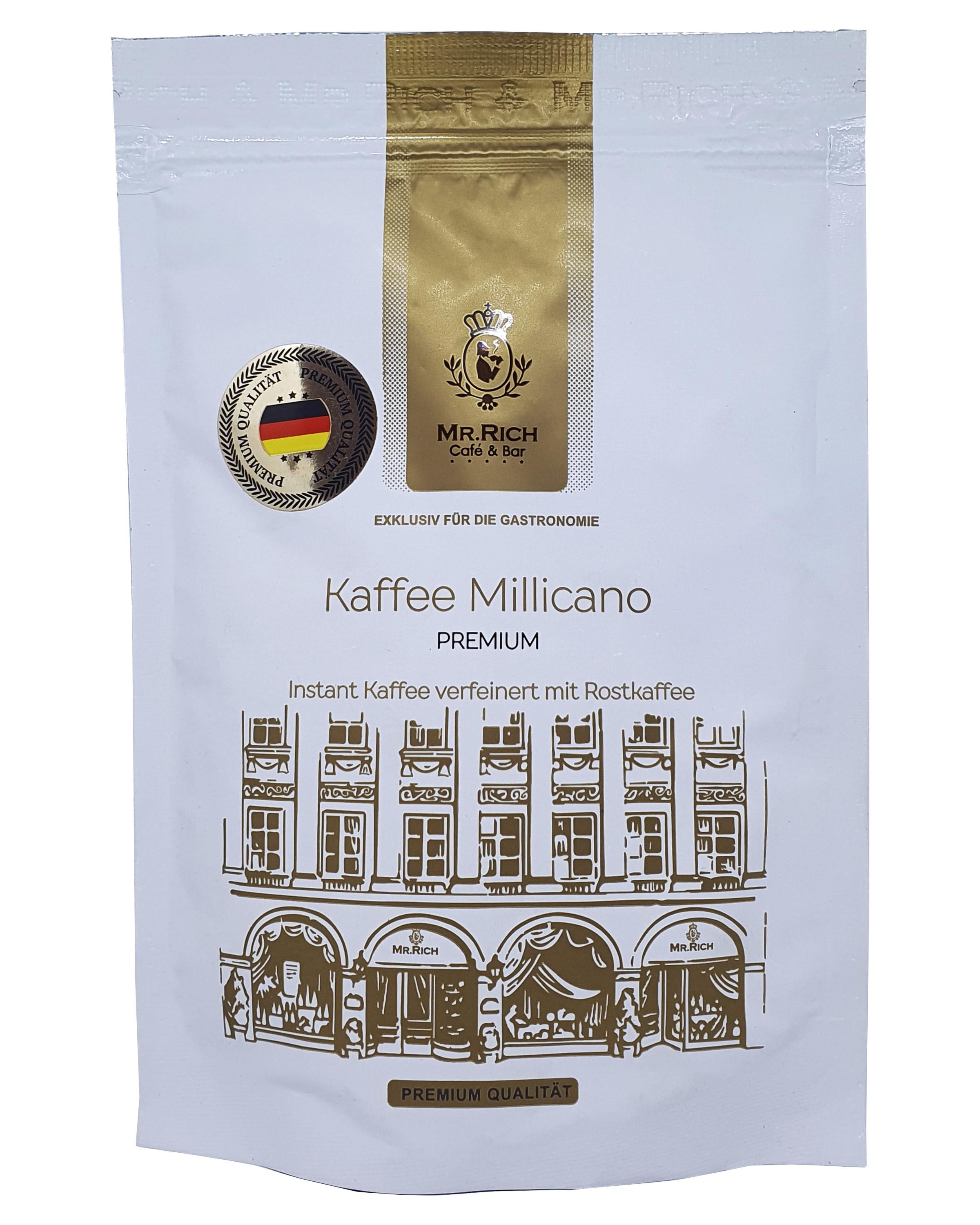 Кава розчинна Mr.Rich Kaffee Millicano Premium з додаванням меленої 100 г (54860)