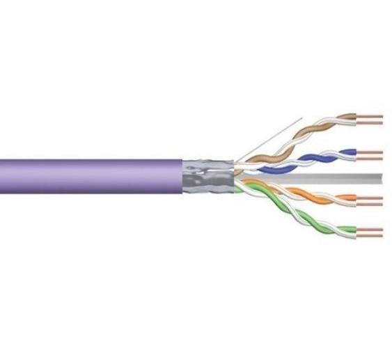 Кабель мережевий Kingda KDFT8004-LSZH cat.5e FTP 4х2х0,51/AWG Фіолетовий 305м (KDFT8004-LSZH) - фото 2