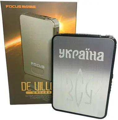 Портсигар с зажигалкой металлический Ukraine Патриот (hl-427-10) Портсигар с зажигалкой металлический Ukraine Патриот (hl-427-10)