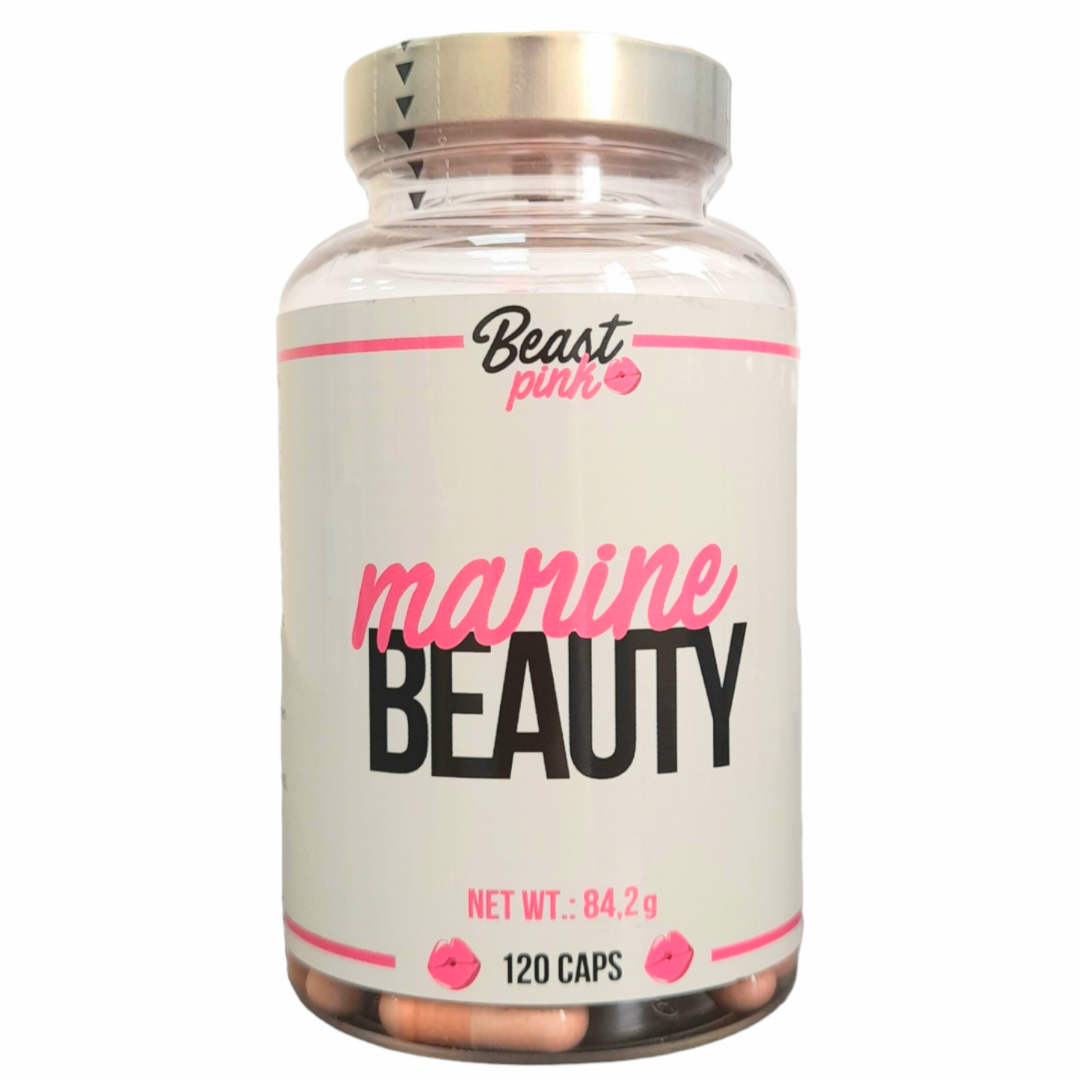 Колаген рибний BeastPink Marine Beauty з гіалуроновою кислотою і вітаміном С 120 капс.