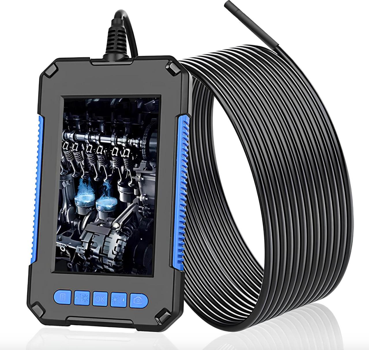 Эндоскоп профессиональный с ЖК 4.3" 5,5 мм 1,8 м MicroSD IP67 1 камера P40 (999)