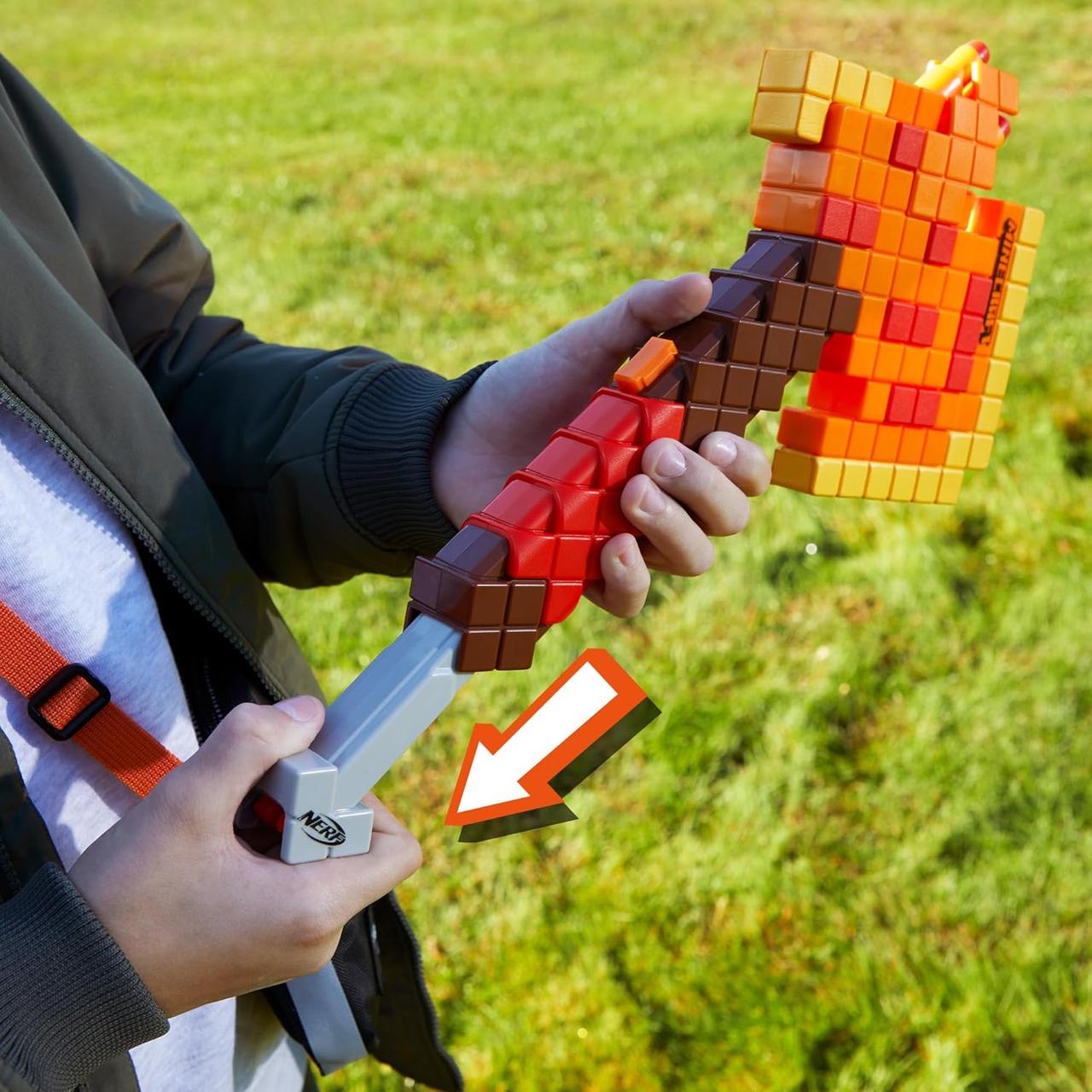 Бластер-топор Nerf Minecraft Firebrand - фото 8 Бластер-топор Nerf Minecraft Firebrand - фото 8